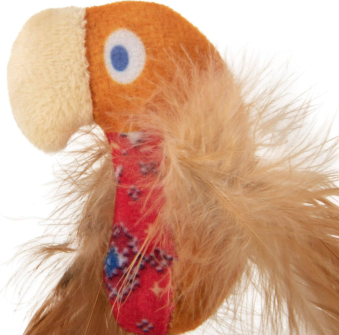 SmartyKat Instincts 2-Pack HappyNip Love Mates Feather Birds Plush Cat Toys Orange/Green