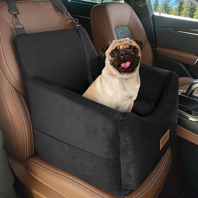 joejoy dog car seat for small medium dogs under 35lbs, black
