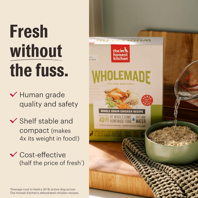 The Honest Kitchen Whole Grain Beef & Oat Dehydrated Dog Food, 10lb