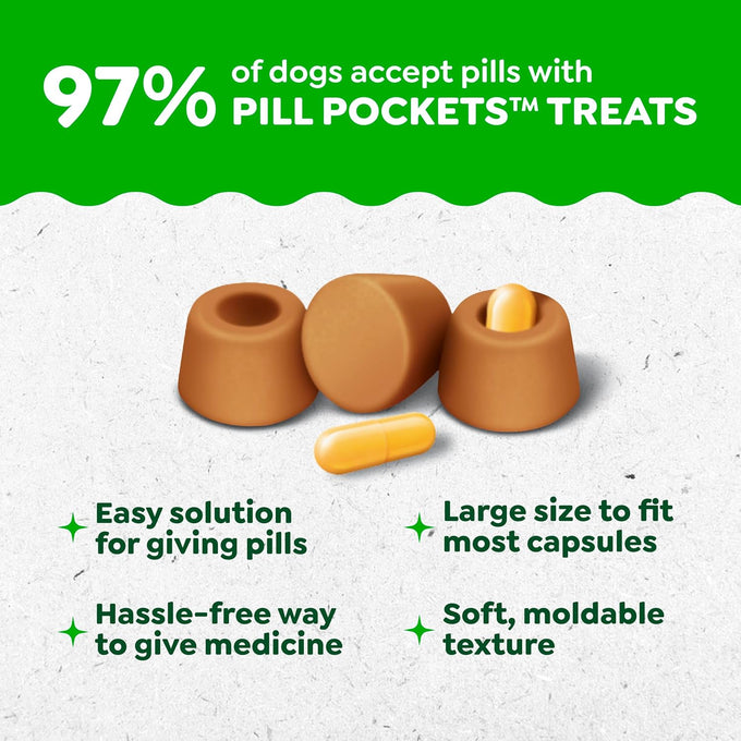 Greenies pill pockets for dogs large size peanut butter flavor 15.8 oz pouch