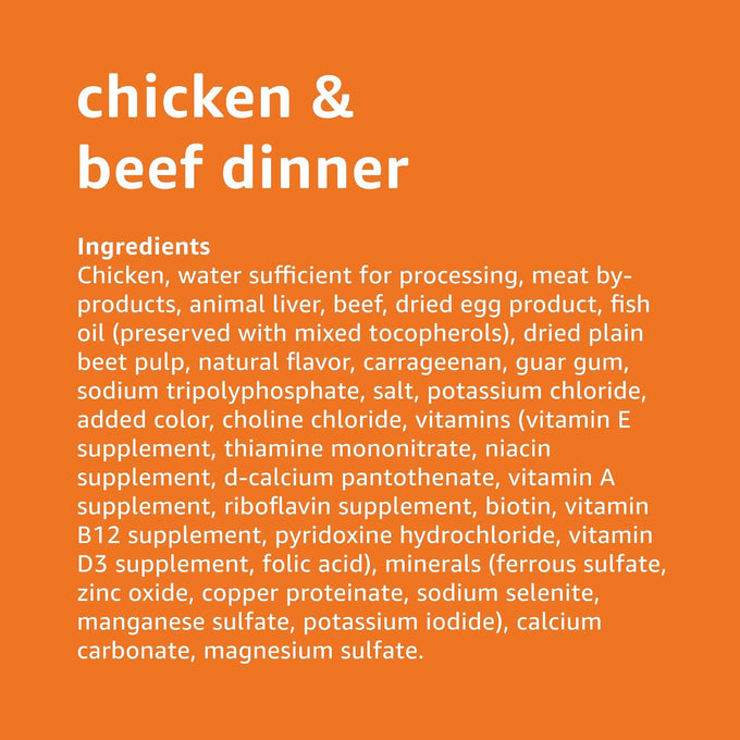 Amazon Basics Puppy Canned Dog Food, Chicken & Beef, 13.2oz, 12-Pack