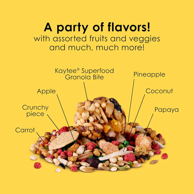 Kaytee Fiesta Parakeet Food, 2 pounds, Nutritious and Fun Blend for Skin, Feather, Digestion, Brain, and Heart Health