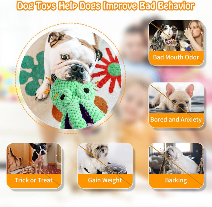 fuufome large squeaky plush dog toys for small medium and large dogs companionship training gift