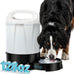 petnf dog water bottle portable 1 gallon (128oz) automatic gravity dog water bowl dispenser with pull-out drinking bowl