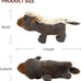 IOKHEIRA Dog Plush Toys for Aggressive Chewers, Grey, Medium and Large Breed