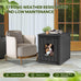 DRATO resin material dog house, multi-functional pet house for small to medium dog, black, medium size