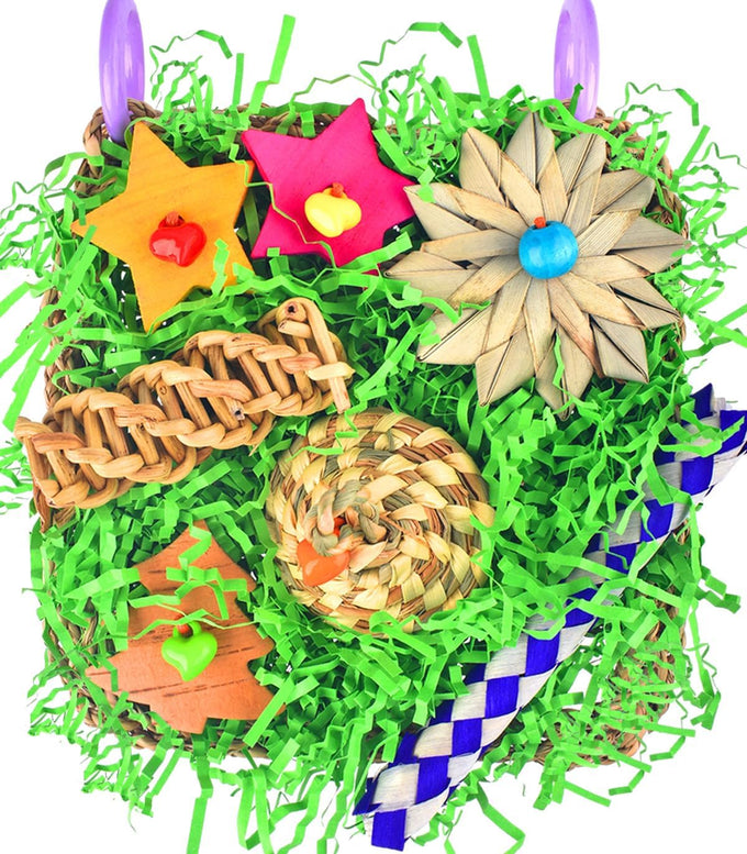 katumo bird toys parakeet grass mat foraging toy parrot shredding hanging for cockatiel lovebird parakeet budgie