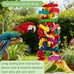 Natural Wood Parrot Toys for Large Birds, 18" Durable Chew Toys for Macaws, African Greys & Amazon Parrots