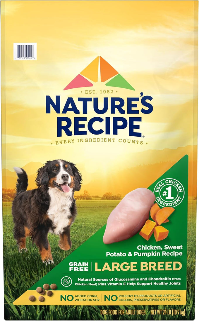 Nature's Recipe Grain Free Large Breed Chicken & Sweet Potato Dry Dog Food
