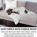 FurHaven waterproof throw blanket for dogs and indoor cats, reversible, extra large, mist gray, faux fur and velvet