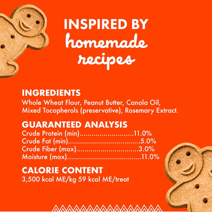 Buddy Biscuits crunchy peanut butter treats for medium to large dogs, 16 oz. box, USA made