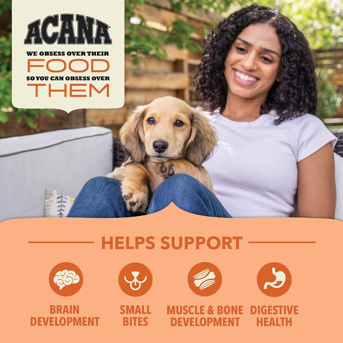 ACANA Wholesome Grains Puppy Dry Dog Food, Chicken & Turkey, 4lb