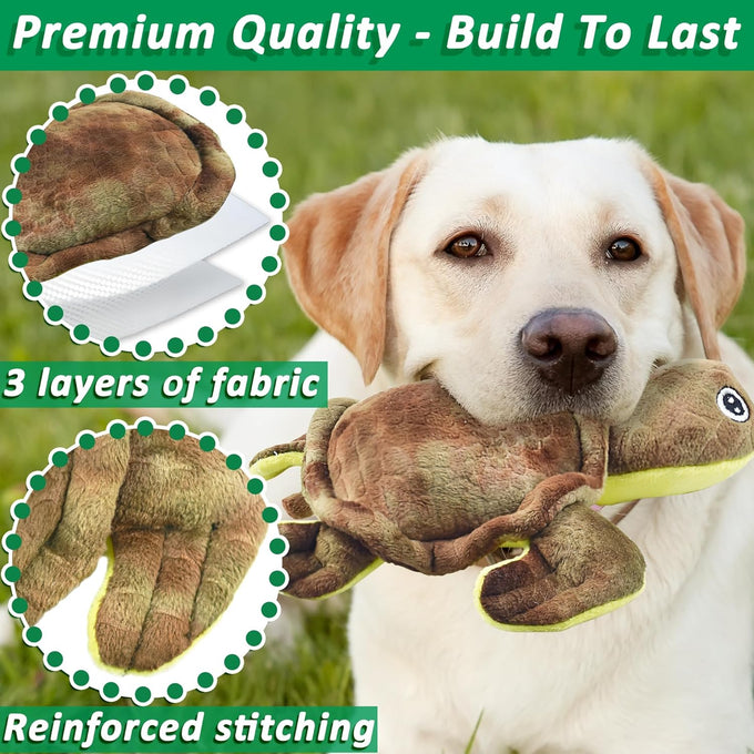 lechong stuffed animal dog toys 5 pack tough squeaky dog toys plush toys assortment woodland series chew toys