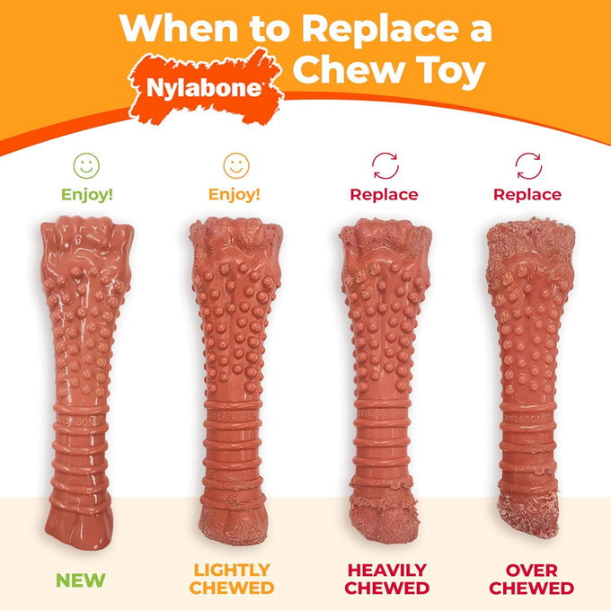 Nylabone Original Bone Power Chew Toy Small Dog Value Pack - Durable Nylon, USA Made, 3 Pack