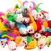 Fashion's Talk assorted mice cat toys fuzzy rattle mouse 48-count for indoor cats