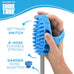 Aquapaw dog bath brush pro & shower attachment - large silicone rubber - 8ft hose attachment & shower wand for pet bathing
