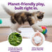 SmartyKat rainbow turquoise fuzzy friends plush catnip ball cat toys for 2 cats