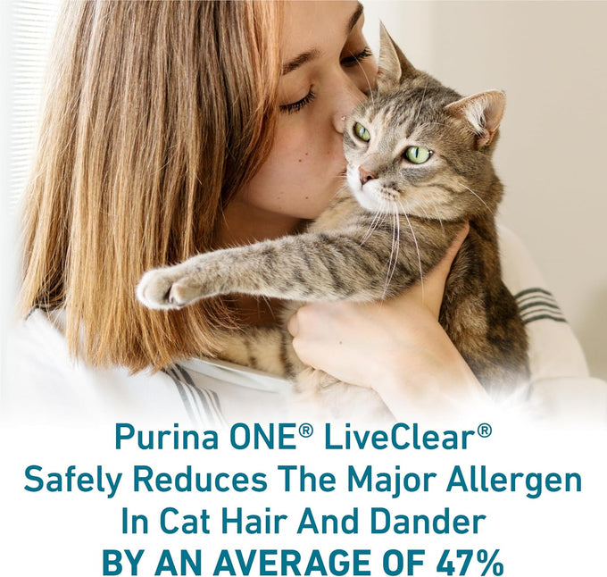 Purina ONE LiveClear Allergen-Reducing Cat Food Dry Formula with Real Chicken as Number One Ingredient - 3 lb Bag