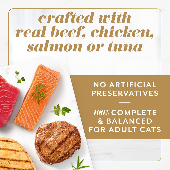 Fancy Feast Gems pate cat food mousse and savory gravy wet cat food variety pack, pack of 12, 4 oz boxes
