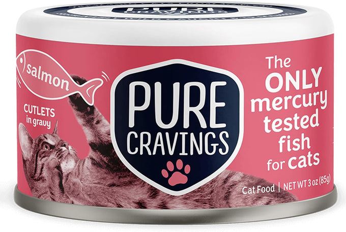 Pure Cravings 100% Mercury-Tested Grain-Free Wet Cat Food Canned Tuna Cutlets in Gravy, Pack of 12