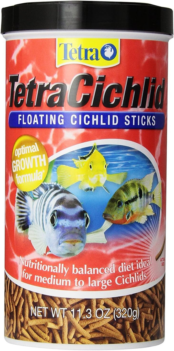Tetra Cichlid Floating Pellets 6 Ounces, Nutritionally Balanced Top-Mid Water Feeding Cichlids Food 77063