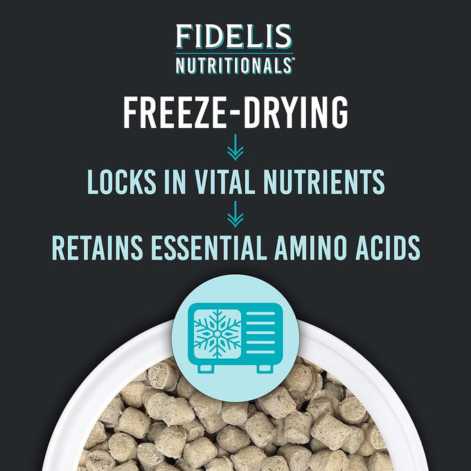 FIDELIS Freeze Dried Raw Dog Food, High Protein, Chicken, Blueberries