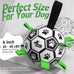 QDAN 6 Inch Dog Soccer Ball with Straps, Durable Balls for Small to Medium Pet, Puppy Outdoor Toy
