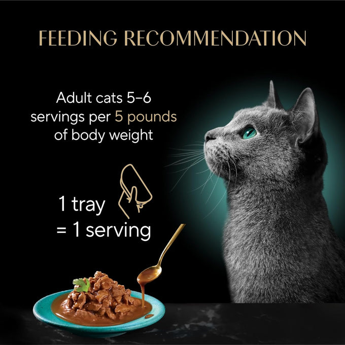 Sheba Gravy Indulgence Adult Wet Cat Food, 2.6 oz Twin-Pack Trays, 48 Servings, Beef Entree