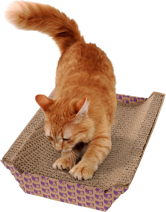 SmartyKat Super Scratcher Chaise Cat Bed with Catnip Infusion Technology, Brown, One Size