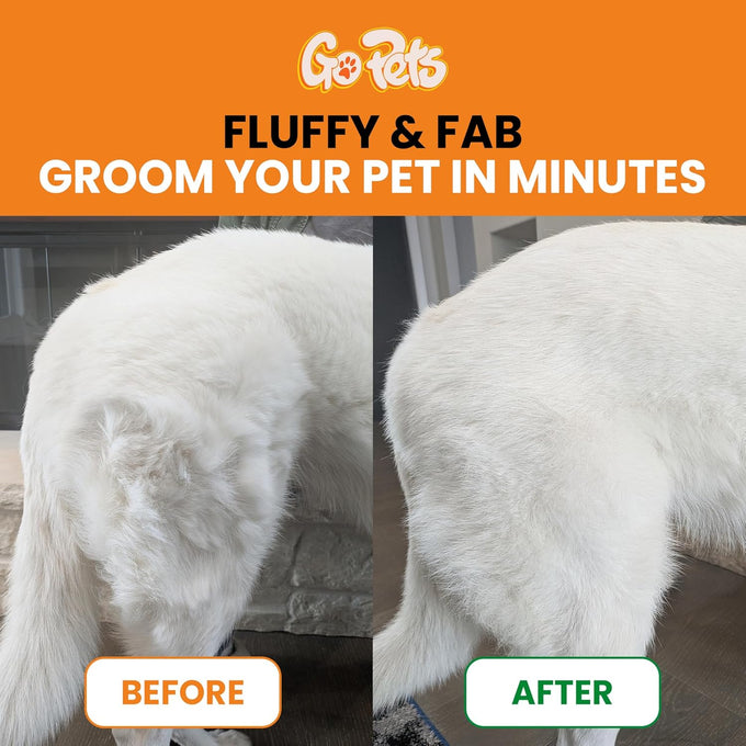 Gopets 2-in-1 dematting comb for dogs and cats, double-sided dog brush for shedding and deshedding