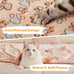 luciphia 1 pack 3 small 23x16 inch super soft fluffy premium fleece pet blank blanket flannel throw brown/pink/white
