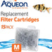 Aqueon Medium Aquarium Fish Tank Replacement Filter Cartridges 15 Pack Dual-Sided