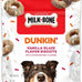 Milk-Bone Dunkin' Vanilla Glaze Flavor Dog Biscuits, 8 Ounce Bag, Donut Inspired, Natural Flavors