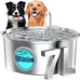 Big Cat stainless steel dog water fountain for large dogs - 7L, 236oz, 1.8G, indoor use