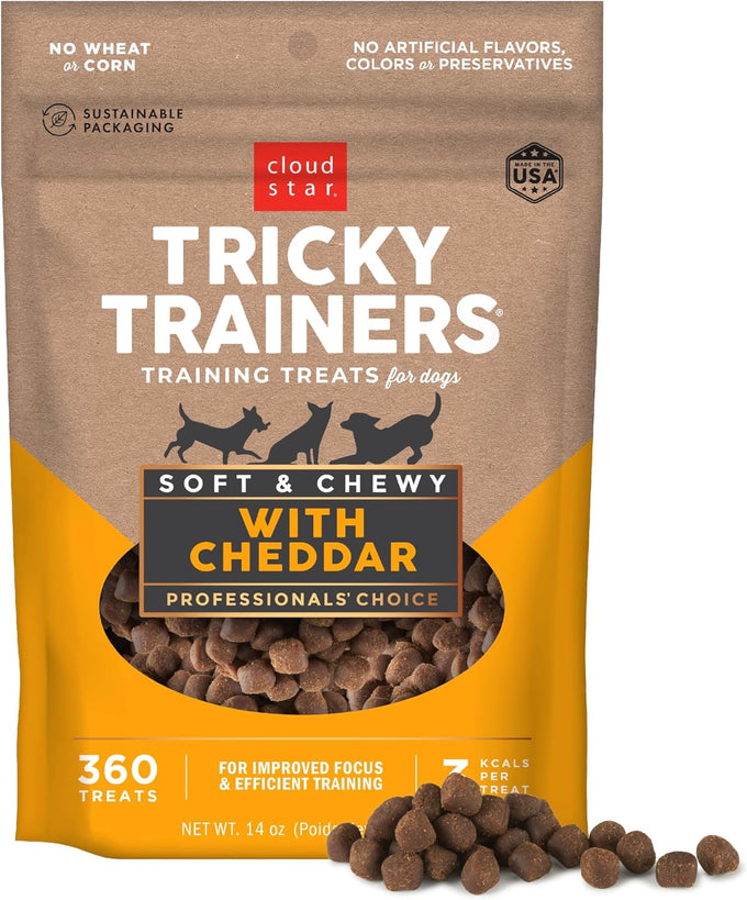 Cloud Star Tricky Trainers Soft & Chewy Liver Dog Treats, 14 oz. Pouch, Bite-Sized, Made in the USA