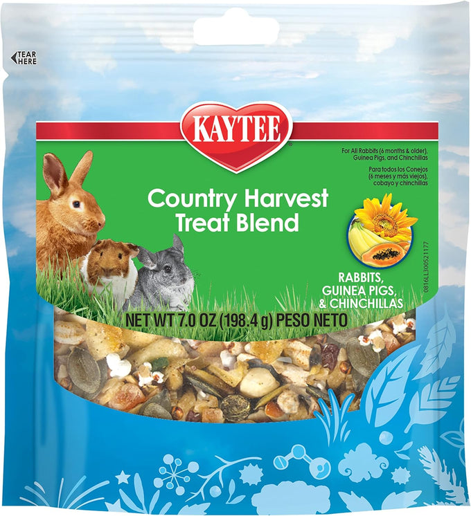 Kaytee Country Harvest Treat Blend for small pet animals, 7 oz, natural forage-style