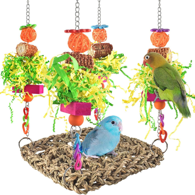 Erkoon bird cockatiel foraging toys for hang lovebrid parakeets conures bird toys