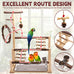 Natural Wooden Parrot Stand for Small to Medium Birds, 16.3" x 10.6" x 23.2", Chestnut Wood, Easy Assembly