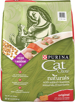 purina naturals original cat food 13 lb dry cat food for indoor cats with natural ingredients