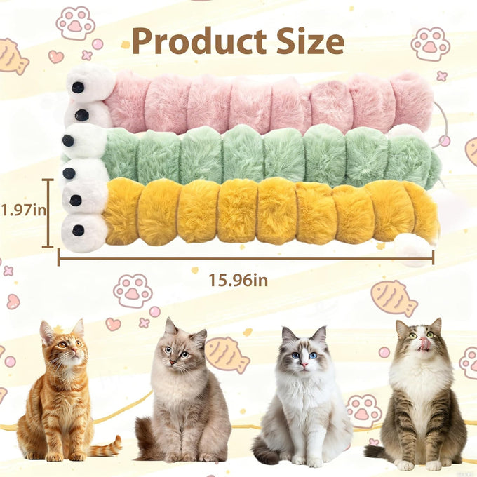 Cat Toys Pillows 3 Pack with 100% Natural Catnip for Large Indoor Cats Kicker Toys