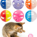 Fashion's Talk 12PCS Value Pack Plastic Ball Cat Toys Lattice Balls with Bell Jingle Kitten Toy, 6 Styles, 1.5"