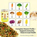 Hamster and Bunny freeze-dried fruit and vegetable salad with natural fiber and vitamins, 3.88oz resealable jar