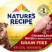 Nature's Recipe grain free, 2.75 oz, 12-count wet dog food with chicken as main ingredient