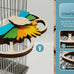 Interactive Parrot Foraging Toy - Natural Wood Puzzle Feeder & Chewable Perch for Small & Medium Conure Birds - 6 Hidden Food Holes & Easy Cage Mount