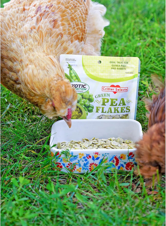 Exotic Nutrition green pea flake supplement 3oz for small pets