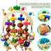 Natural Corncob Wooden Mango Solids Chew Toys for Small & Medium Parrots African Greys Cockatiels Lovebirds Bird Cage Accessories