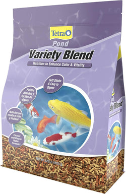 TetraPond Variety Blend pond fish food for Goldfish and Koi, 2.25 pound pack, yellow