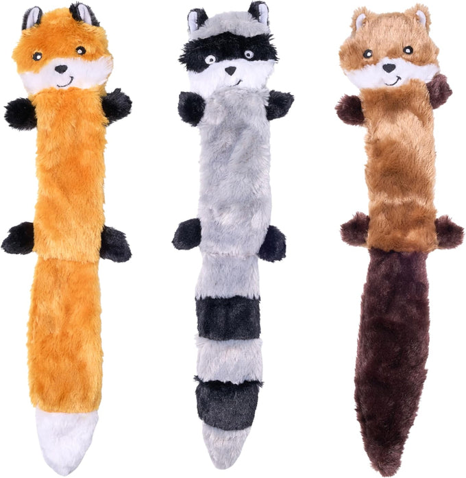 zippypaws-skinnypeltz-stuffing-free-large-medium-dog-toys-squeaky-plush-fox-raccoon-squirrel