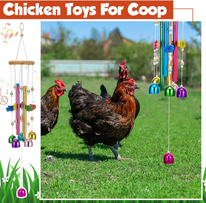 winnerwhy chicken coop multicolor chicken wind chime enrichment toy for parrot parakeet budgerigar lovebird birds