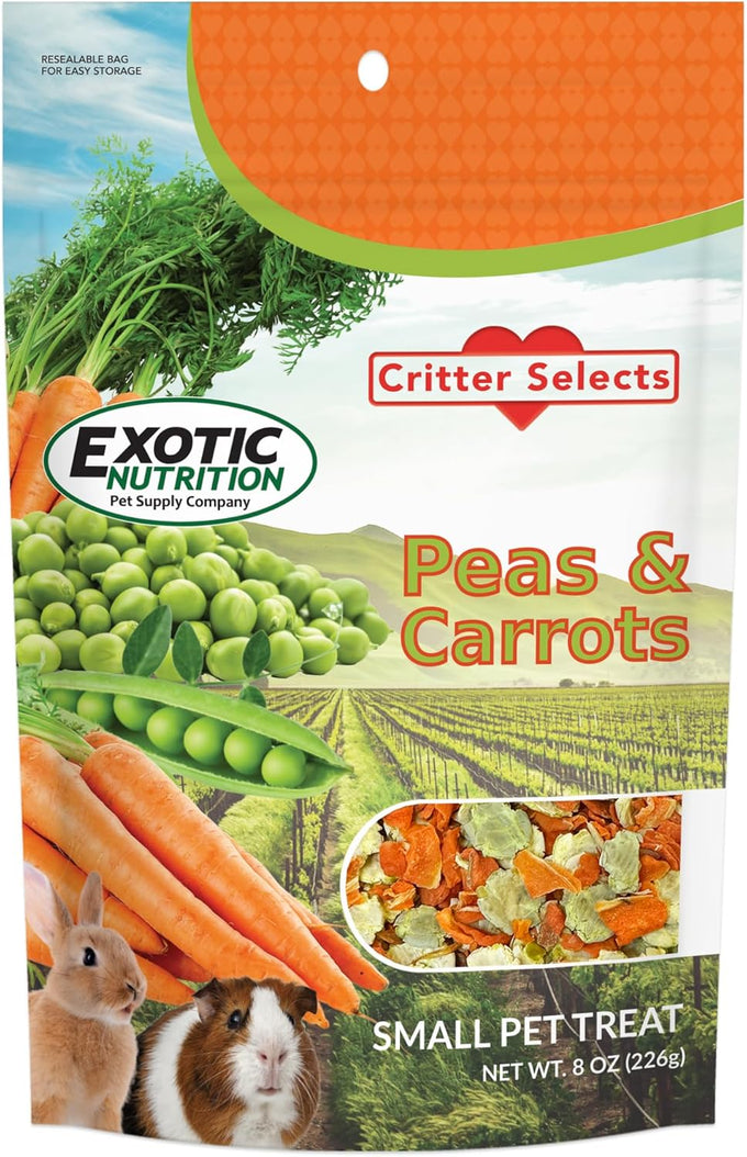 Exotic Nutrition Healthy Natural Mixed Dried Vegetable Treat for Small Pets 8 oz